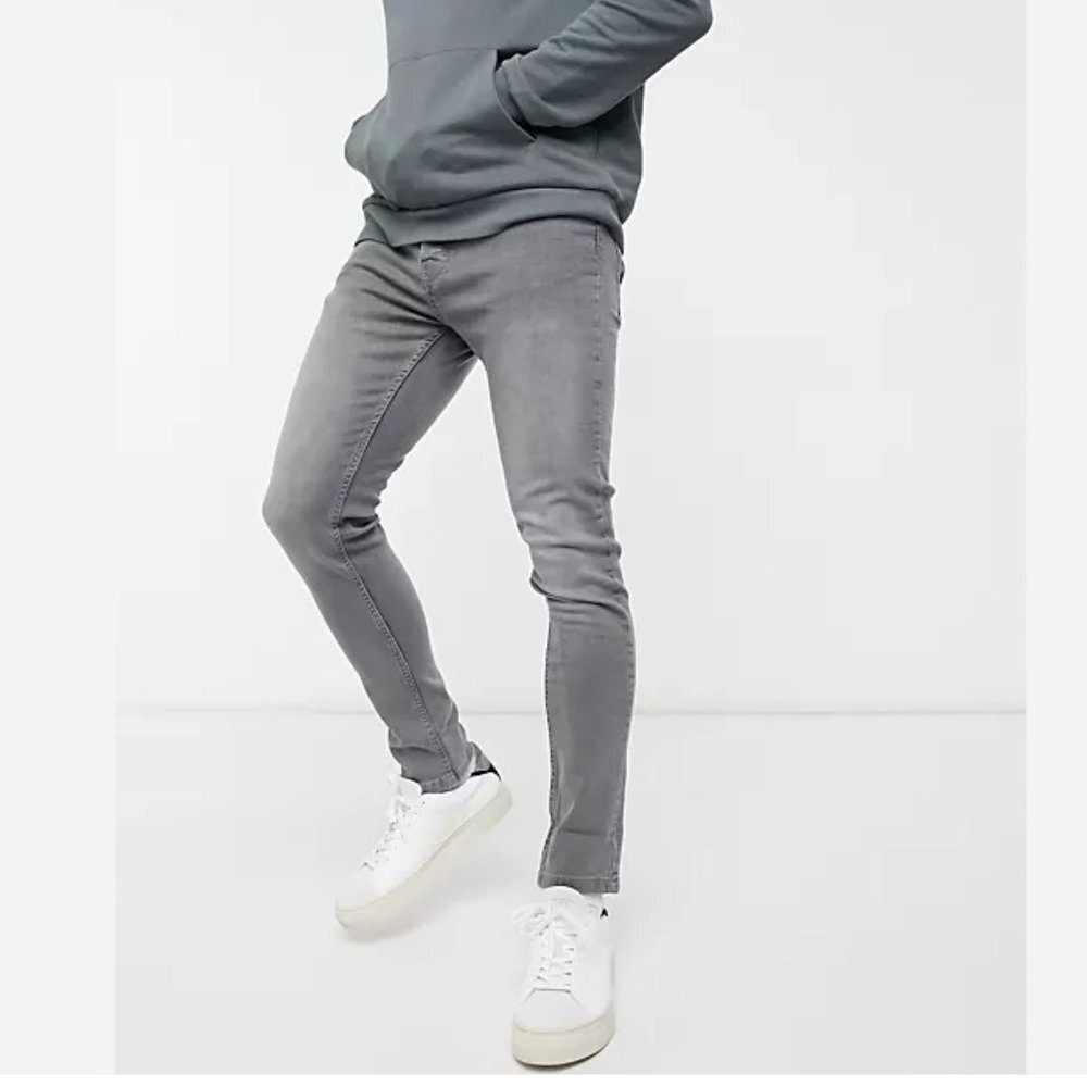 Brave Soul Gray Stretchy Skinny Fit Jeans Size: 34R New!